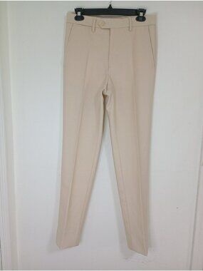 De Fursac Mens Dress Pants Mohair-Silk-Wool Blend Slim Fit Size 44/37 (S-US)